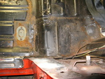 Old driver's side rear torque box still in place