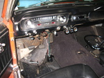 Steering column and box removed--interior looks odd without it!