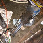 The old 2.77 trans, bellhousing, and shifter