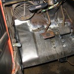 DS toe board partially welded in place