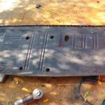 DS floor pan trimmed and holes drilled