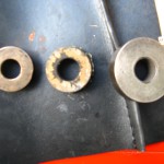 Pilot bushings--'65 2.77 on left, '67 3.03 in middle, NAPA on right (V8?)